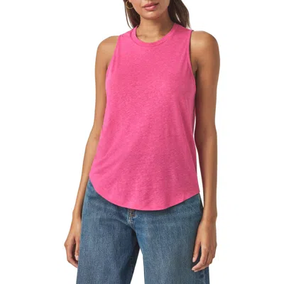 Splendid Cady Crewneck Linen Blend Tank In Pink