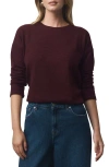 Splendid Callista Long Sleeve T-shirt In Burgundy