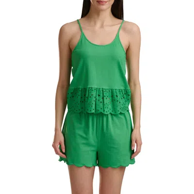 Splendid Cami & Boxer Short Pajamas In Green