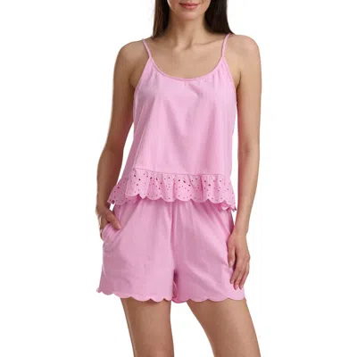 Splendid Cami & Boxer Short Pajamas In Pink