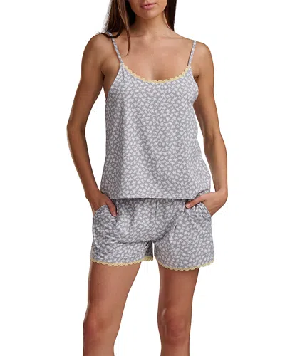 Splendid Cami Boxer Pajama Set In Gray