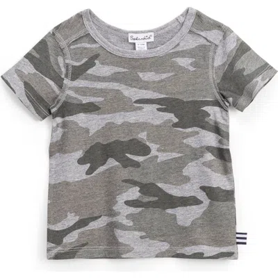 Splendid Babies'  Camo Cotton & Modal T-shirt In Multi