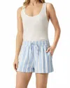 Splendid Campside Stripe Short In Steel Blue Stripe In Multi