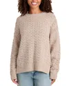 Splendid Candace Texture Crewneck Sweater In Toast