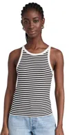 Splendid Candice Tank Top In Lead Stripe