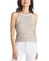 Splendid Candice Stripe Linen Blend Crop Tank In Fawn Stripe