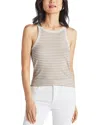 Splendid Candice Stripe Linen Blend Crop Tank In Fawn Stripe