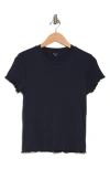 Splendid Cannes Rib Cotton Blend Top In Navy