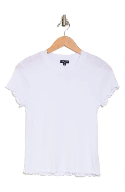 Splendid Cannes Rib Cotton Blend Top In White