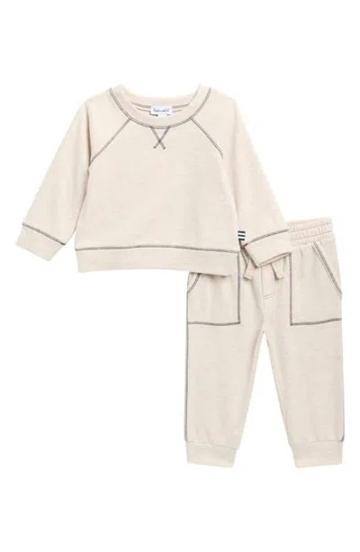 Splendid Babies'  Canyon Cutie Sweatshirt & Joggers Set In Oat Heather