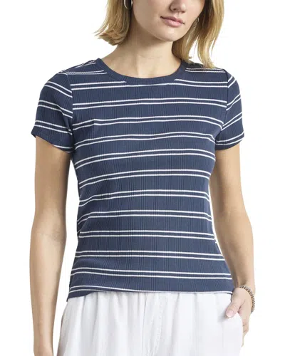 Splendid Cap Sleeve Knit T-shirt In Blue
