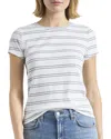 Splendid Cap Sleeve Knit T-shirt In White