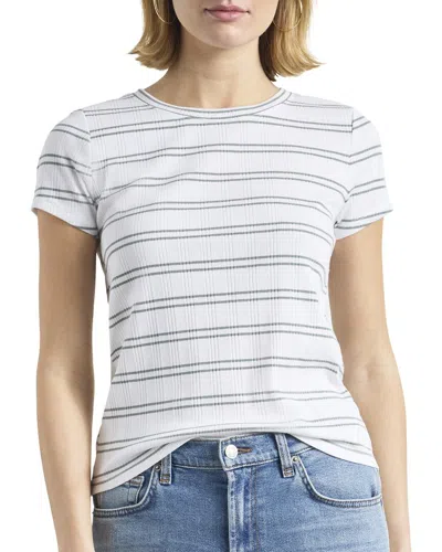 Splendid Cap Sleeve Knit T-shirt In White
