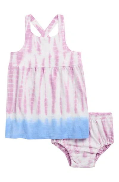 Splendid Babies'  Capri Tie Dye Cotton Blend Dress With Bloomers In Pink