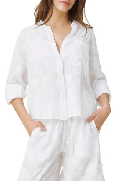 Splendid Caprice Star Button-up Shirt In White