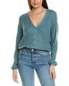Splendid Bri Rib-knit Drop-shoulder Cardigan In Blue