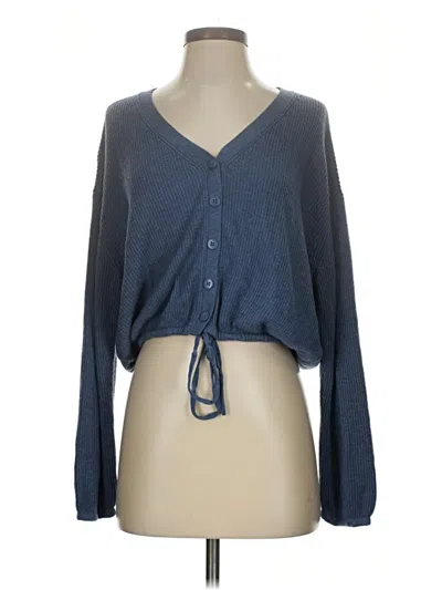 Pre-owned Splendid Cardigan Sweater In Blue