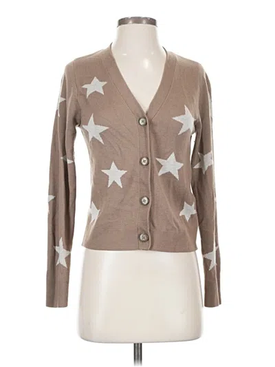 Pre-owned Splendid Cardigan Sweater In Brown