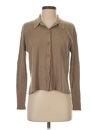 Pre-owned Splendid Cardigan Sweater In Brown