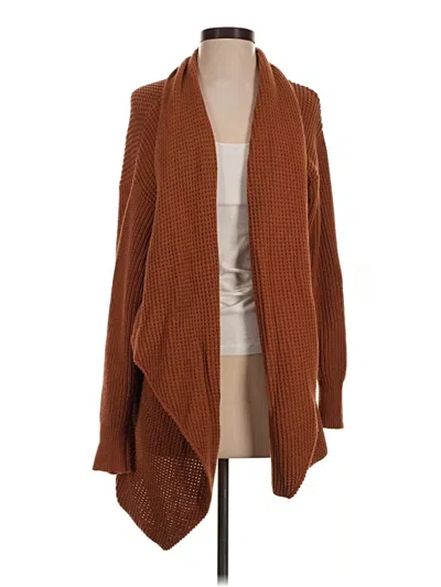 Pre-owned Splendid Cardigan Sweater In Brown