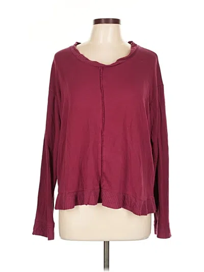 Pre-owned Splendid Cardigan Sweater In Burgundy