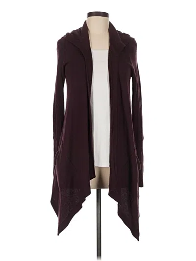 Pre-owned Splendid Cardigan Sweater In Burgundy