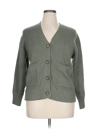 Pre-owned Splendid Cardigan Sweater In Green