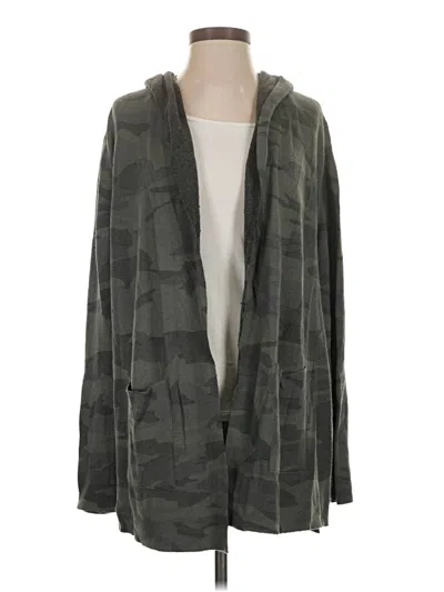 Pre-owned Splendid Cardigan Sweater In Green