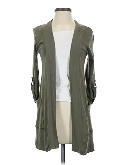 Pre-owned Splendid Cardigan Sweater In Green