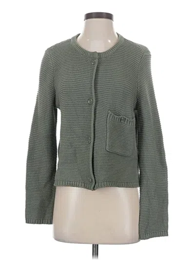 Pre-owned Splendid Cardigan Sweater In Green