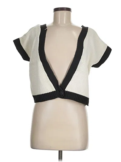 Pre-owned Splendid Cardigan Sweater In Ivory