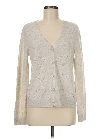 Pre-owned Splendid Cardigan Sweater In Ivory