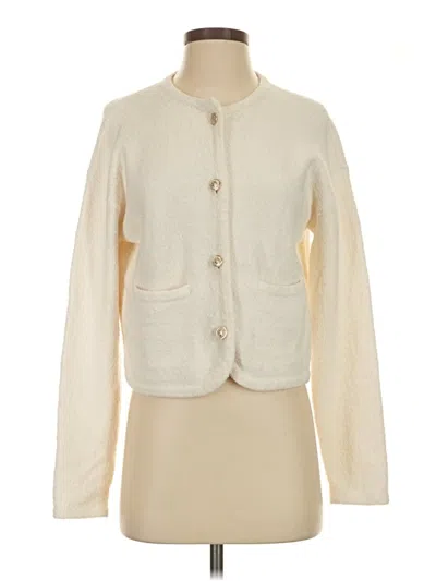 Pre-owned Splendid Cardigan Sweater In Ivory