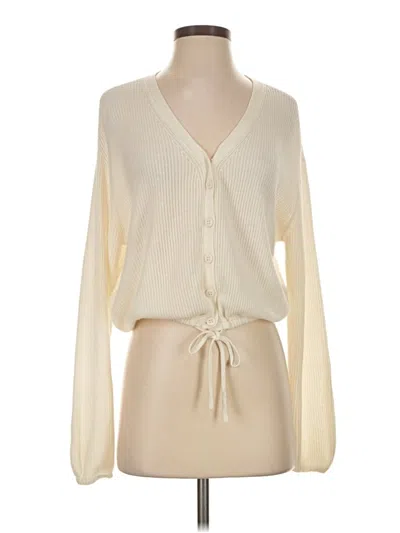 Pre-owned Splendid Cardigan Sweater In Ivory