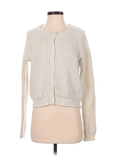 Pre-owned Splendid Cardigan Sweater In Ivory