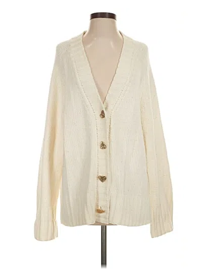 Pre-owned Splendid Cardigan Sweater In Ivory