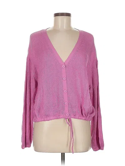 Pre-owned Splendid Cardigan Sweater In Pink