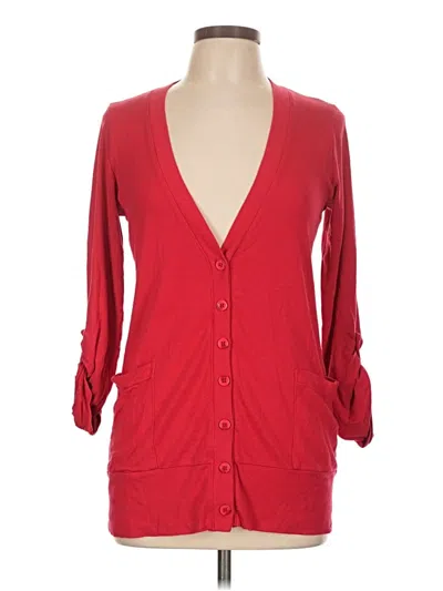 Pre-owned Splendid Cardigan Sweater In Red