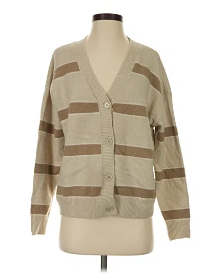 Pre-owned Splendid Cardigan Sweater In Tan
