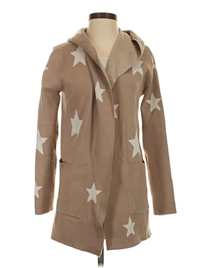 Pre-owned Splendid Cardigan Sweater In Tan