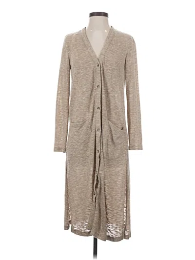 Pre-owned Splendid Cardigan Sweater In Tan