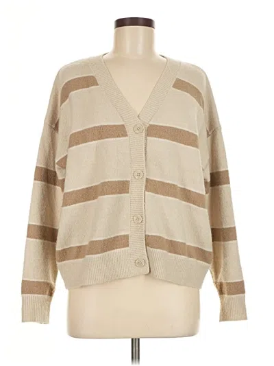 Pre-owned Splendid Cardigan Sweater In Tan