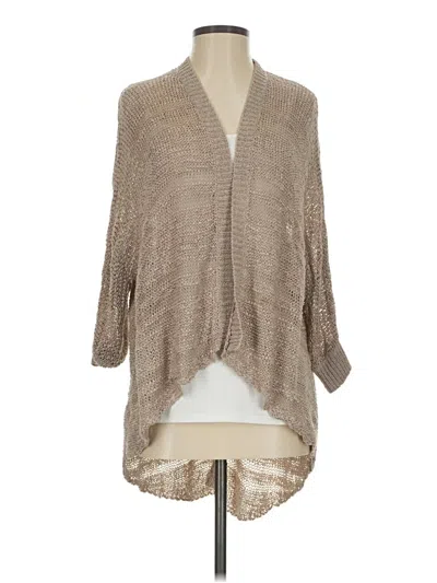 Pre-owned Splendid Cardigan Sweater In Tan