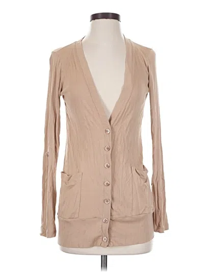 Pre-owned Splendid Cardigan Sweater In Tan