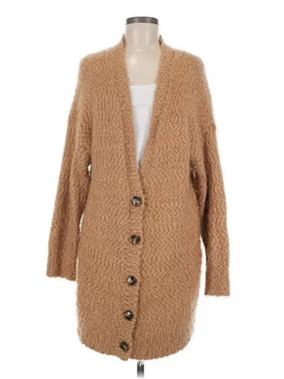Pre-owned Splendid Cardigan Sweater In Tan