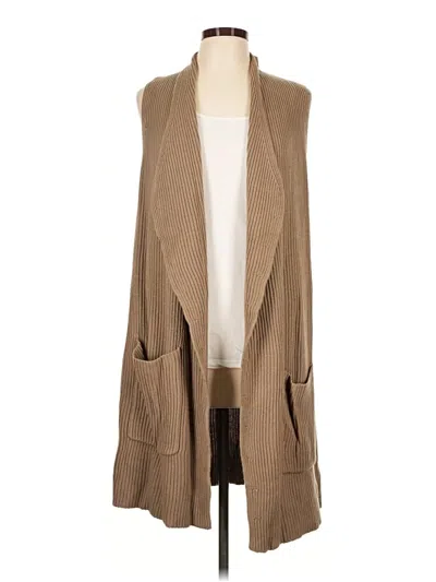 Pre-owned Splendid Cardigan Sweater In Tan