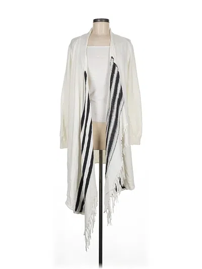 Pre-owned Splendid Cardigan Sweater In White