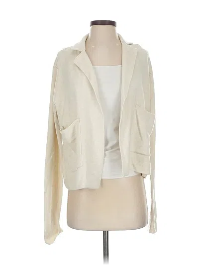 Pre-owned Splendid Cardigan Sweater In White