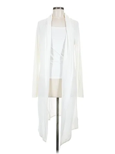 Pre-owned Splendid Cardigan Sweater In White