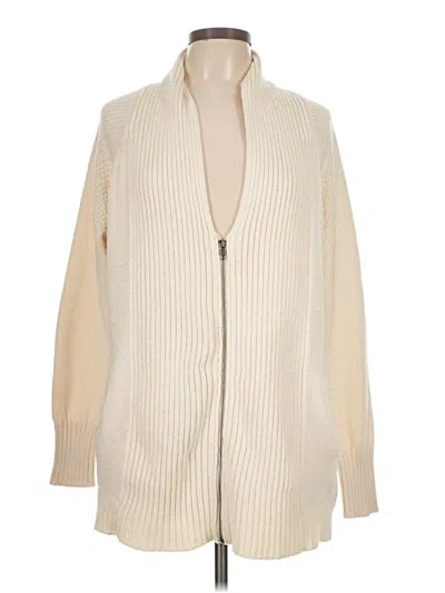 Pre-owned Splendid Cardigan Sweater In White